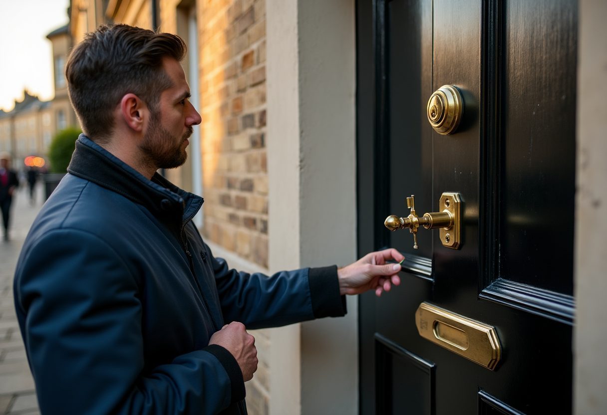 Engineer at the door — Sovereign Locksmith